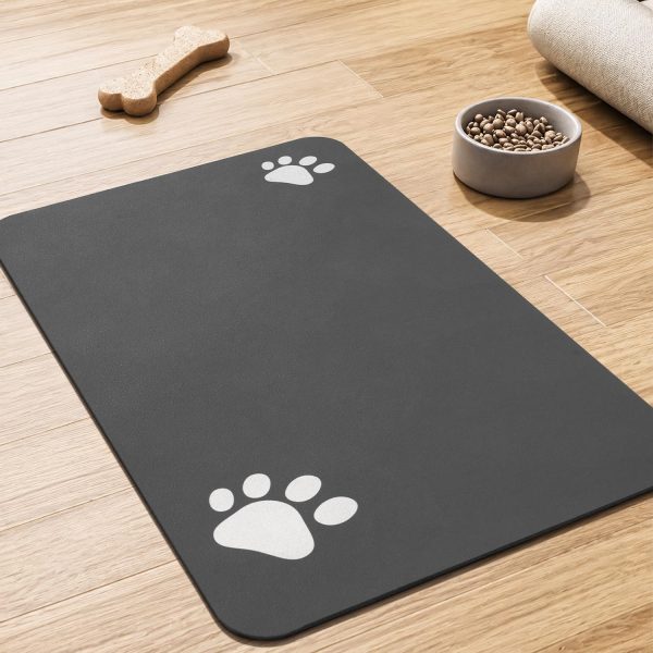 No-Stain Absorbent Quick-Dry Dog Food Mat