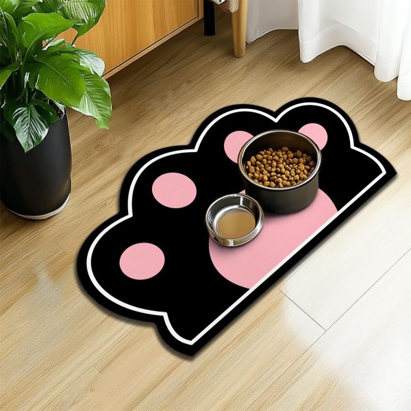 Non-Slip Washable Absorbent Pet Food Mat